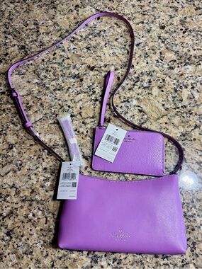 NWT kate spade Lavender-Purple Crossbody with Matching Card Wallet Wristlet